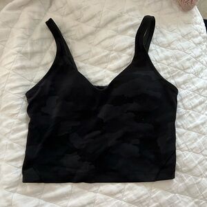lululemon black camo align tank size 6